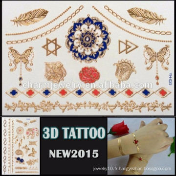 OEM gros tatouage à effet coloré en 3D tatouage tatouage adhésif auto beau design pour le corps YH 025